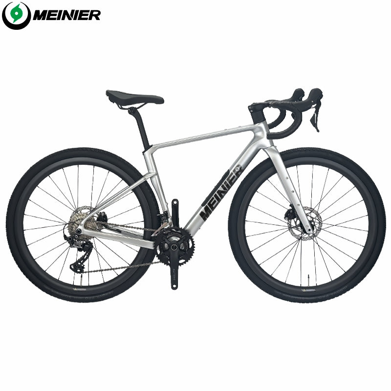 MEINIER Carbon Fiber Gravel Bike GRX BR600 2X11S Hydraulic Disc Brake Gravel Road Bike for Bikepacking and Longer Journeys