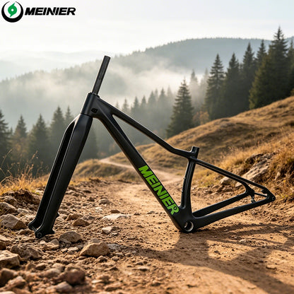 MEINIER M07 Carbon MTB Frame with Rigid Fork Disc Tool Box UDH Internal Cable Routing Hardtail Frame 32er