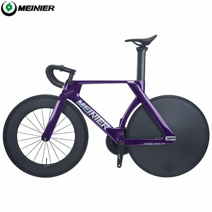 MEINIER TR688 Carbon Fiber Fixed Gear Bike 58T Crank Single Speed Track Bicycle 700C Lightweight Comfortable 3D Saddle