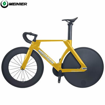 MEINIER TR688 Carbon Fiber Fixed Gear Bike 58T Crank Single Speed Track Bicycle 700C Lightweight Comfortable 3D Saddle