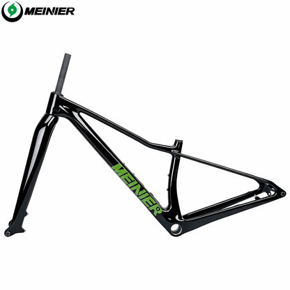 MEINIER M07 Carbon MTB Frame with Rigid Fork Disc Tool Box UDH Internal Cable Routing Hardtail Frame 32er