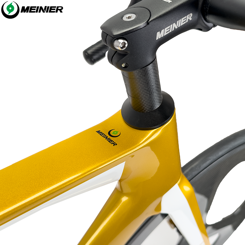 MEINIER TR646 Racing Bike Carbon with 3-spoke Wheels Single Speed Carbon Track Bike Durable for Men and Women