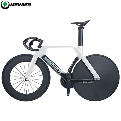 MEINIER TR688 Carbon Fiber Fixed Gear Bike 58T Crank Single Speed Track Bicycle 700C Lightweight Comfortable 3D Saddle