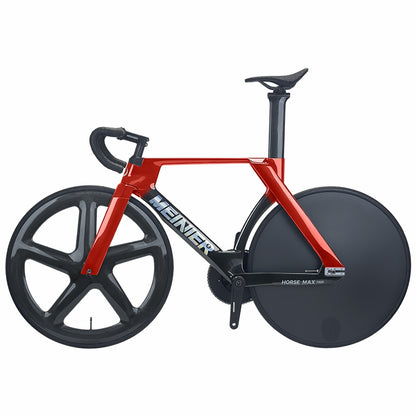 MEINIER TR688 Carbon Fiber Fixed Gear Bike 58T Crank Single Speed Track Bicycle 700C Lightweight Comfortable 3D Saddle