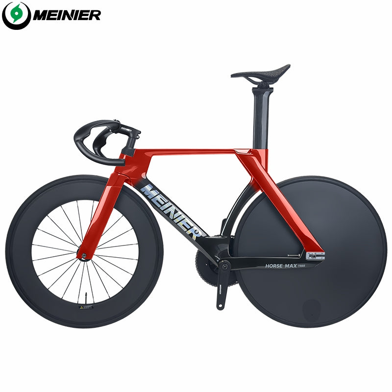 MEINIER TR688 Carbon Fiber Fixed Gear Bike 58T Crank Single Speed Track Bicycle 700C Lightweight Comfortable 3D Saddle