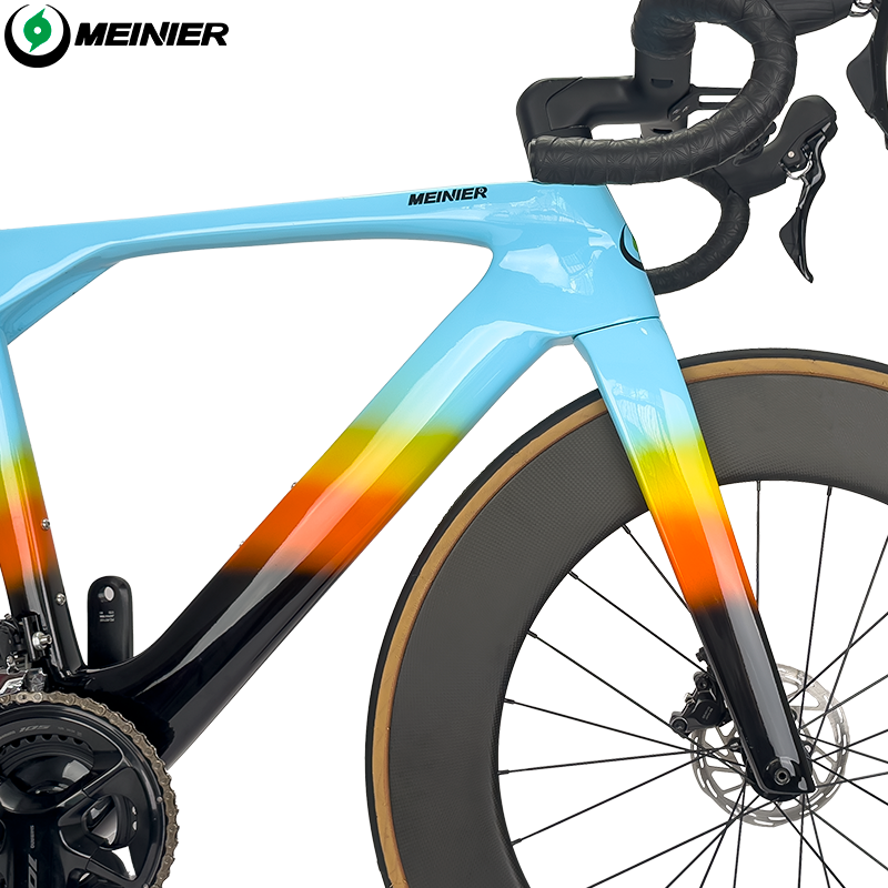 MEINIER Carbon Road Bike Hydraulic Disc Brake 88mm Carbon Wheelset R7120 2x12 Speed Internal Cable Routing Racing Bike