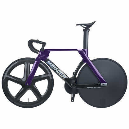 MEINIER TR688 Carbon Fiber Fixed Gear Bike 58T Crank Single Speed Track Bicycle 700C Lightweight Comfortable 3D Saddle