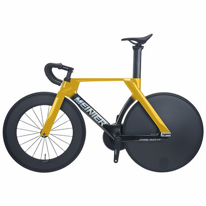 MEINIER TR688 Carbon Fiber Fixed Gear Bike 58T Crank Single Speed Track Bicycle 700C Lightweight Comfortable 3D Saddle