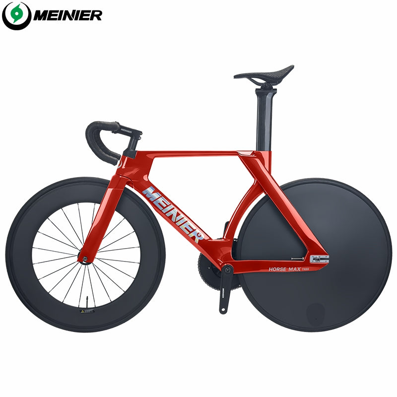 MEINIER TR688 Carbon Fiber Fixed Gear Bike 58T Crank Single Speed Track Bicycle 700C Lightweight Comfortable 3D Saddle