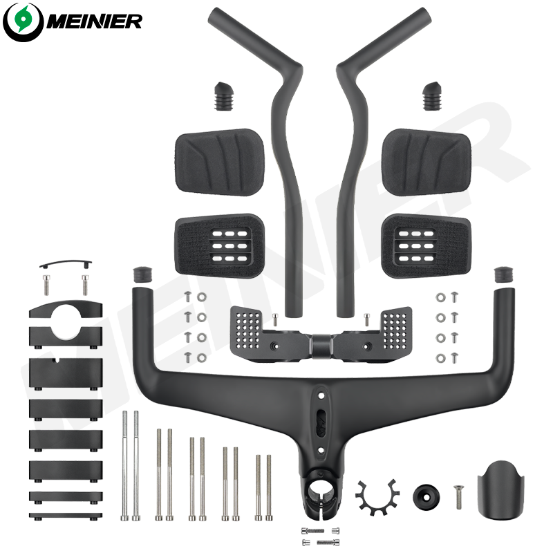MEINIER Carbon TT Handlebars Internal Cable Routing 28.6mm Clamp Diameter Road Bike Handlebar 400mm/420mm