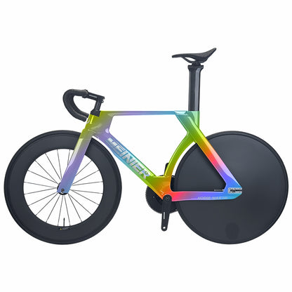 MEINIER TR688 Carbon Fiber Fixed Gear Bike 58T Crank Single Speed Track Bicycle 700C Lightweight Comfortable 3D Saddle