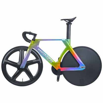 MEINIER TR688 Carbon Fiber Fixed Gear Bike 58T Crank Single Speed Track Bicycle 700C Lightweight Comfortable 3D Saddle