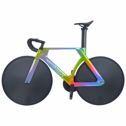 MEINIER TR688 Carbon Fiber Fixed Gear Bike 58T Crank Single Speed Track Bicycle 700C Lightweight Comfortable 3D Saddle
