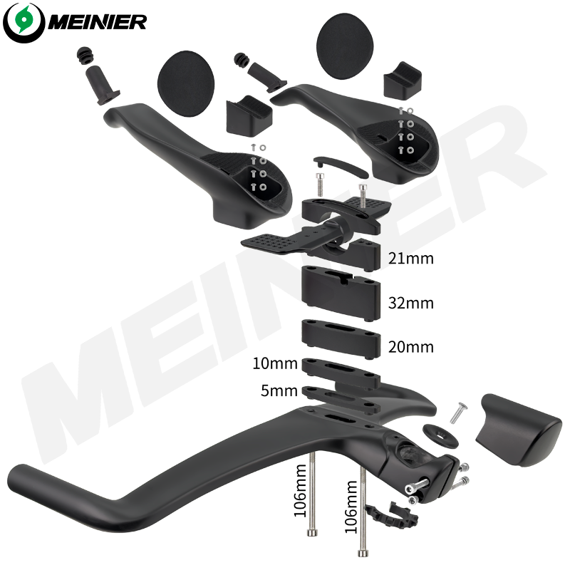 MEINEIR Carbon TT Handlebars 400mm/420mm Carbon Road Bike Handlebar 28.6mm Clamp Diameter