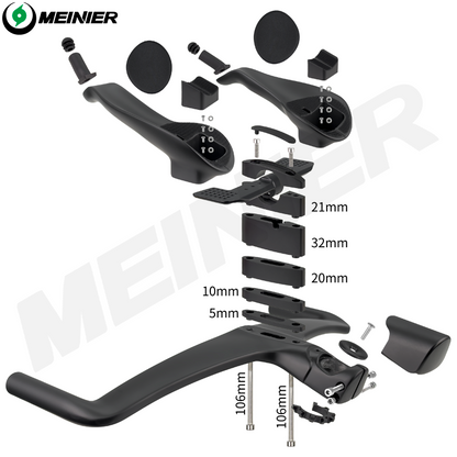 MEINEIR Carbon TT Handlebars 400mm/420mm Carbon Road Bike Handlebar 28.6mm Clamp Diameter