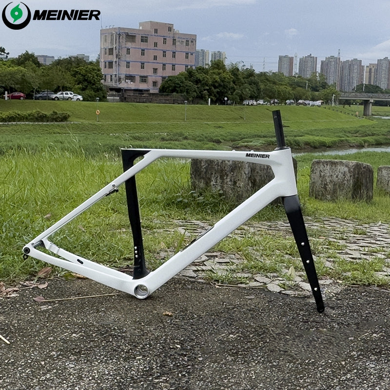MEINIER GR058 T1000 Carbon Fiber Gravel Bike Frame Set with Tool Box Light Weight Carbon Road Frame Max Tire 700x50C Disc Brake