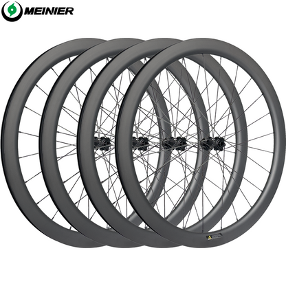 Lightweight 700C Carbon Road Bike Wheelset 50MM Rim Depth Disc Brake Wheelset Clincher