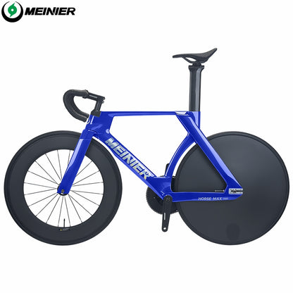 MEINIER TR688 Carbon Fiber Fixed Gear Bike 58T Crank Single Speed Track Bicycle 700C Lightweight Comfortable 3D Saddle