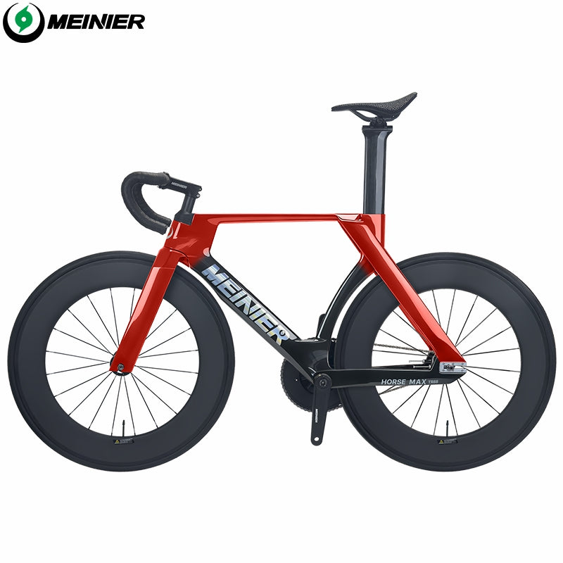MEINIER TR688 Carbon Fiber Fixed Gear Bike 58T Crank Single Speed Track Bicycle 700C Lightweight Comfortable 3D Saddle