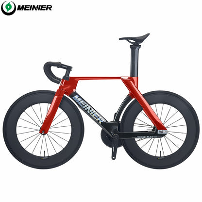 MEINIER TR688 Carbon Fiber Fixed Gear Bike 58T Crank Single Speed Track Bicycle 700C Lightweight Comfortable 3D Saddle
