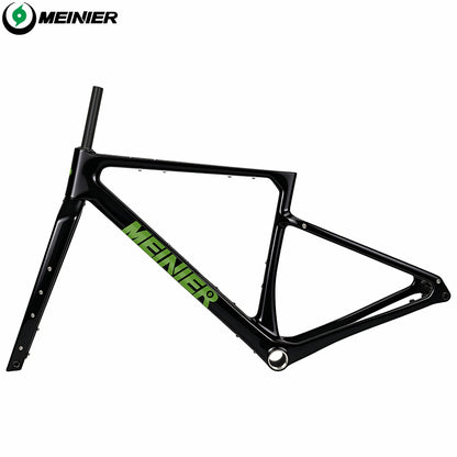 MEINIER GRL32 Carbon Gravel Bike Frame Thru Axle 148x12mm Disc Brake Cyclocross Frame Max 32x2.4 Tires