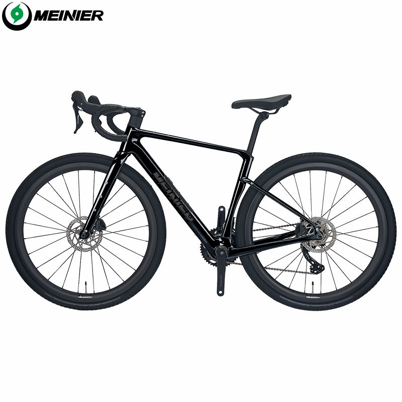 MEINIER Carbon Fiber Gravel Bike GRX BR600 2X11S Hydraulic Disc Brake Gravel Road Bike for Bikepacking and Longer Journeys