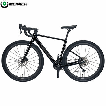 MEINIER Carbon Fiber Gravel Bike GRX BR600 2X11S Hydraulic Disc Brake Gravel Road Bike for Bikepacking and Longer Journeys